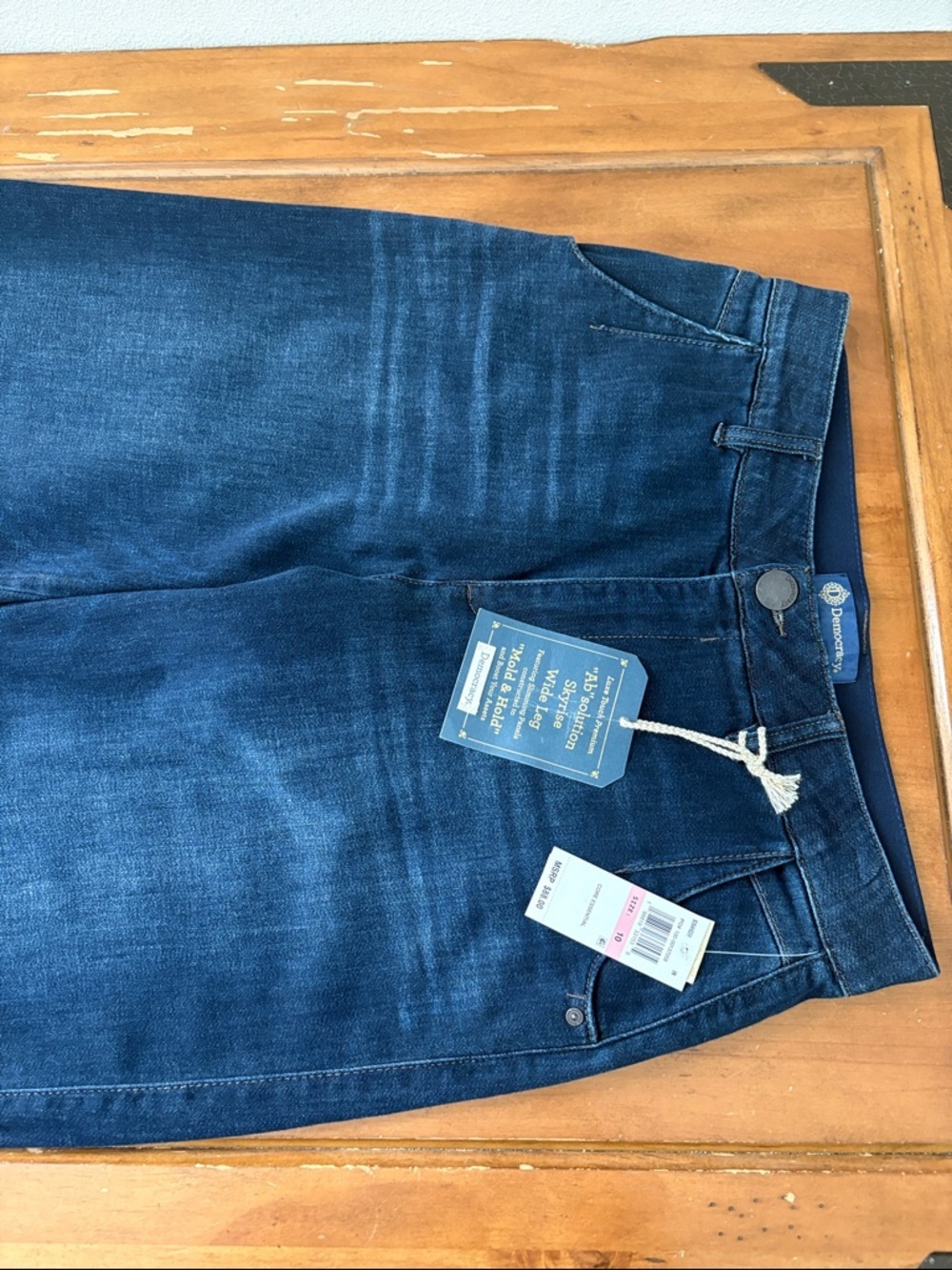 Democracy NWT Ab Solution Șki Rise Wide Leg Jeans Size 10 - Picture 4 of 15
